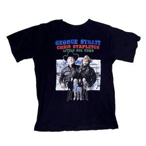 George Strait Chris Stapleton Little Big Town Tour 2023 T-Shirt Size M Black